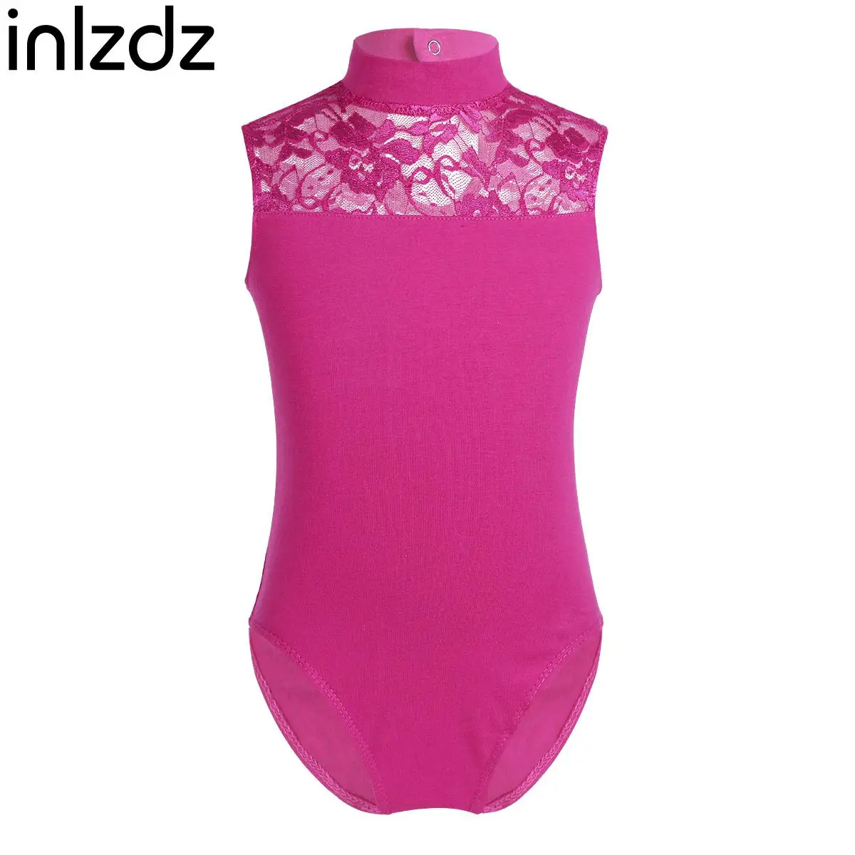 

Ballet Leotard for Girls Kids Sleeveless Turtle Neck Lace Back Ballet Dancewear Gymnastics Bodysuit Jumpsuit Performance Clothes