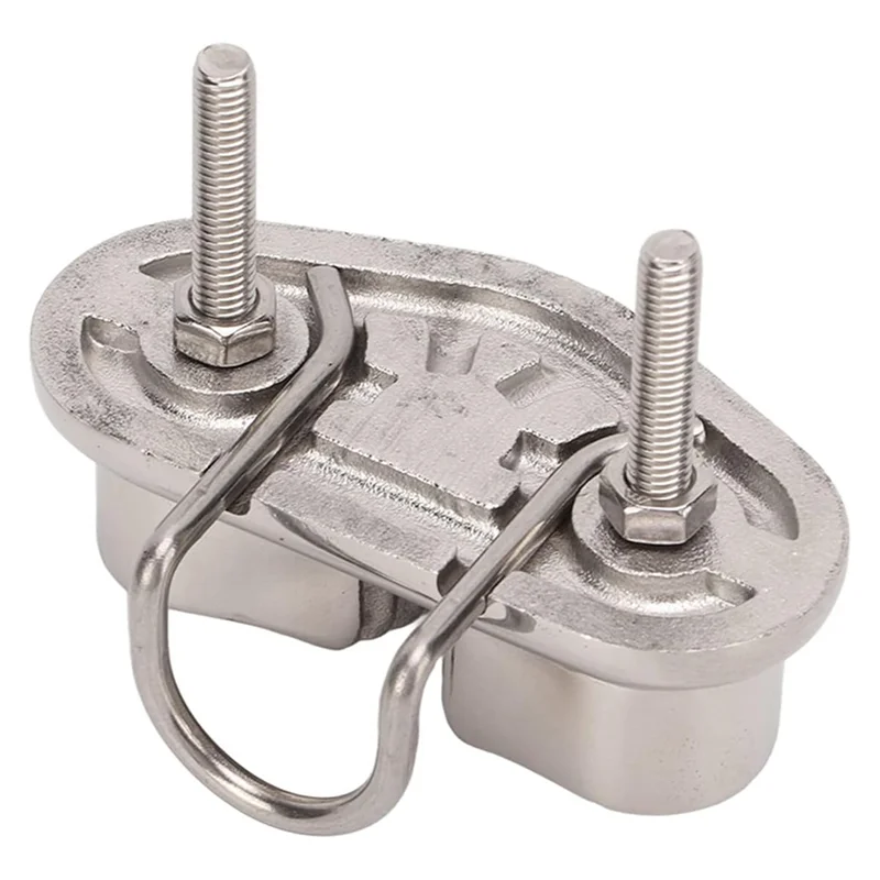 Mirror Polished 316 Stainless Steel Rope Cam Cleat with Wire Leading Ring Fit 10mm Line for Sailing Vessel