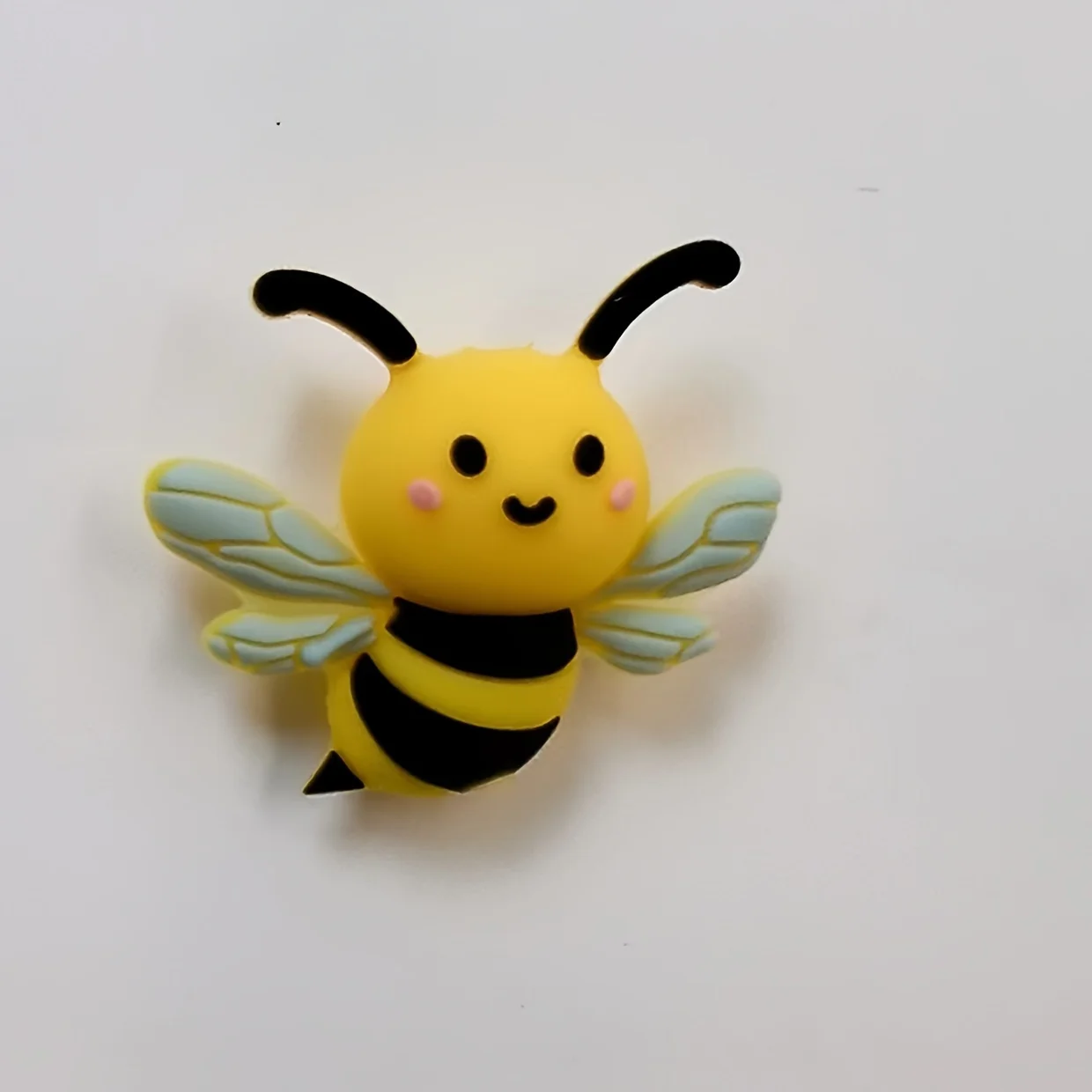 5Pcs Silikon Brenn Thema 3D Bee Spacer Charakter Perlen Für Schmuck Machen DIY Kreative Spezielle Perlen Stifte Dekore Schlüsselbund