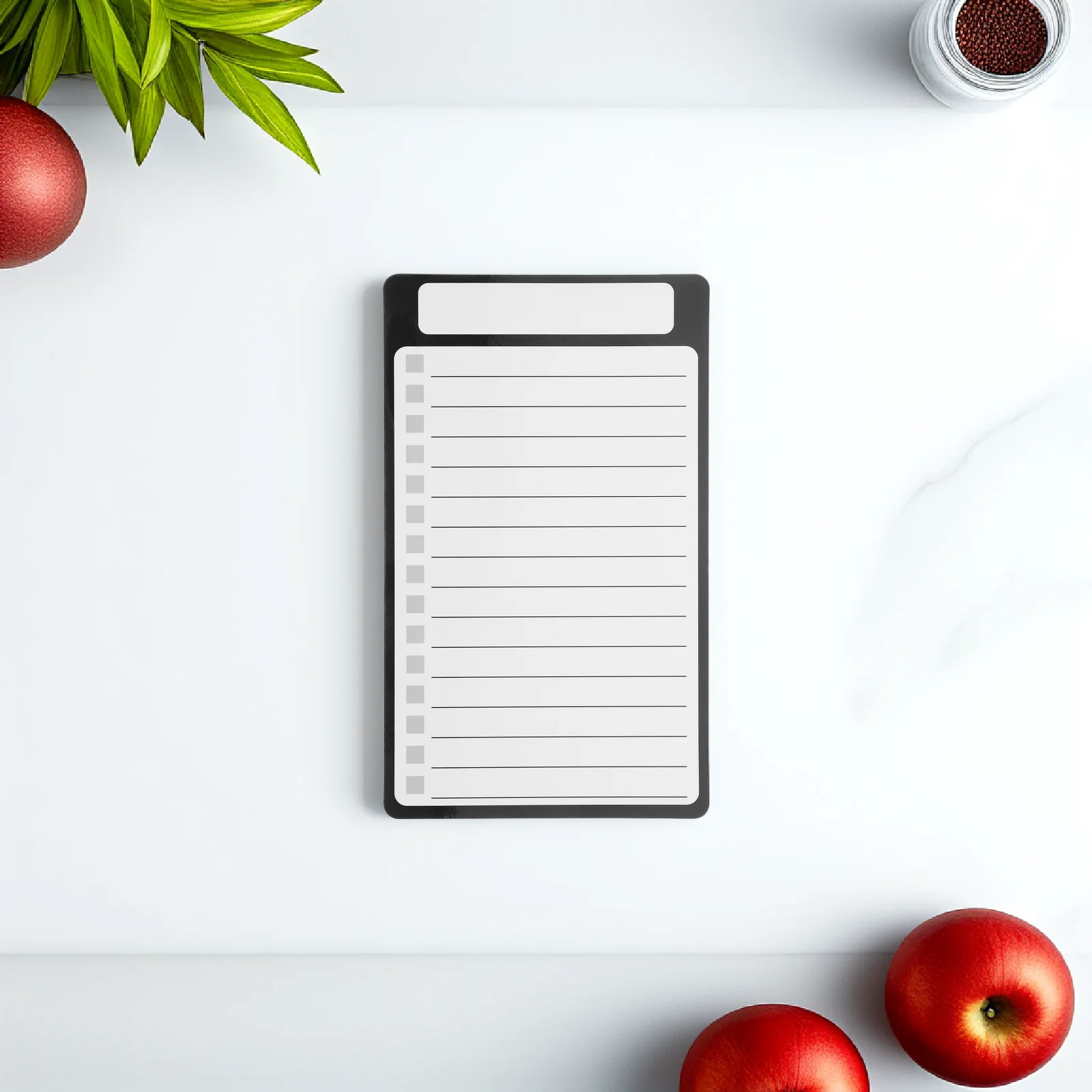 

Magnetic Grocery List Pad for Fridge Strong Magnet Back Weekly Schedule Organizer Modern Decor Compatible Fridge