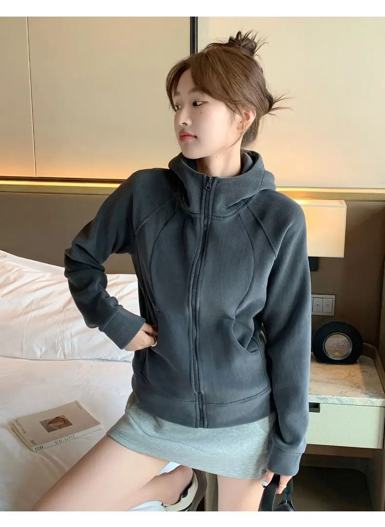 

Флисовая толстовка со шляпой, женская Y2K, женская летняя Harajuku, костюм в японском стиле, мульти-стиль, унисекс, для девочек, многослойный, с рисунком, блокированный