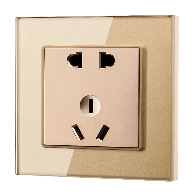 Household Glass Wall Switch and Socket 86 Type Recessed Mounting
