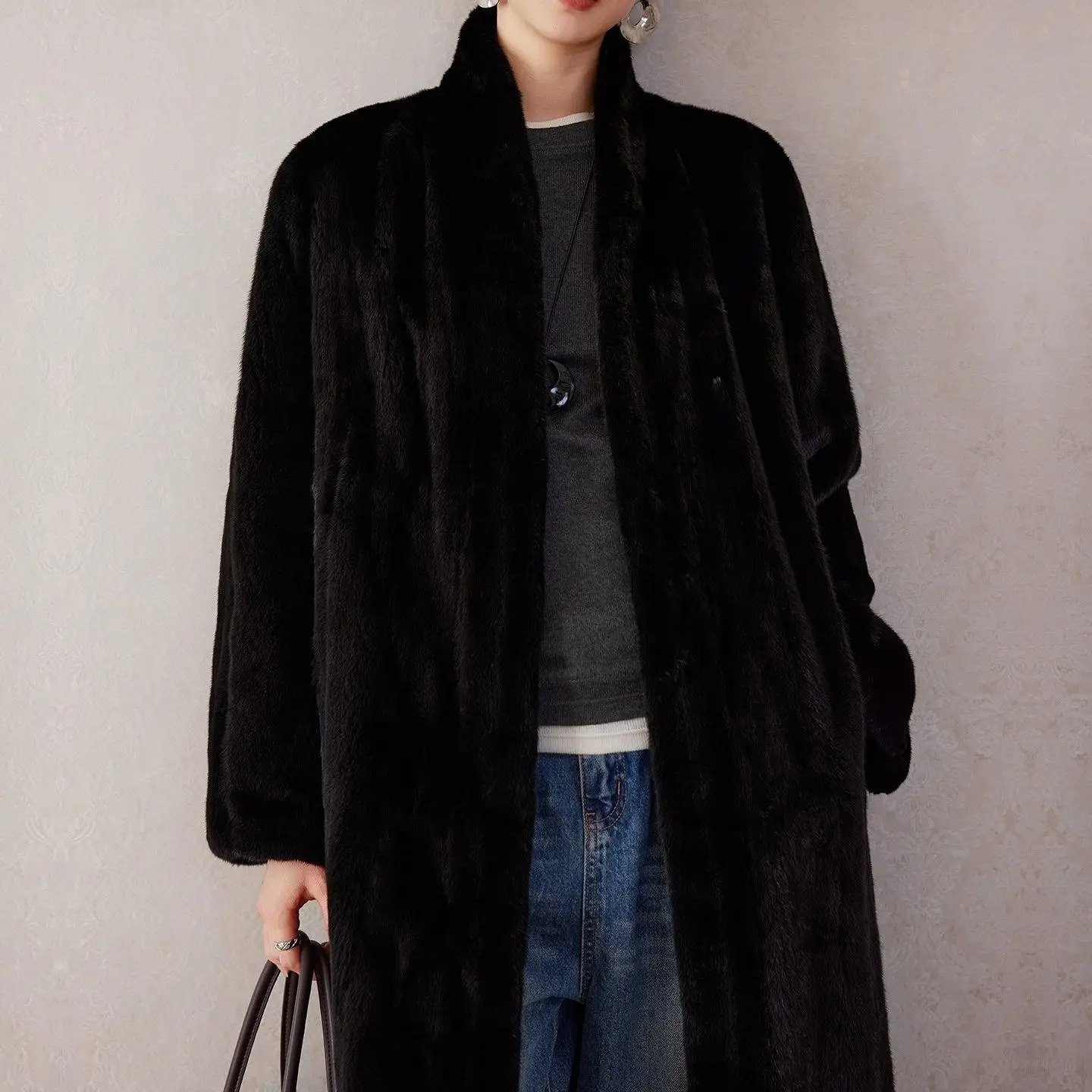 Cappotti da ragazza in pelliccia sintetica Cappotti da donna All Match Doppio petto Donna fredda Cinching di alta qualità Streetwear Multicolor scuro Semplice