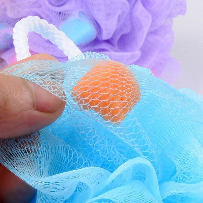 Soft Exfoliating Loofah Bath Shower Sponge Long Stretch Back Sponge with Rope Back Strap Body Skin Health Cleaning Tool