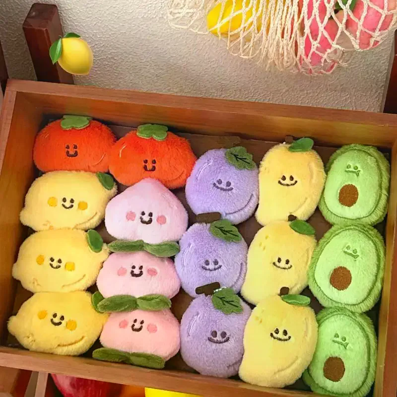 

Cartoon Keychain Pendant Plush Fruits Cute Lemon Cherry Backpack Hanging Decoration Ornament Couple Friends Gift