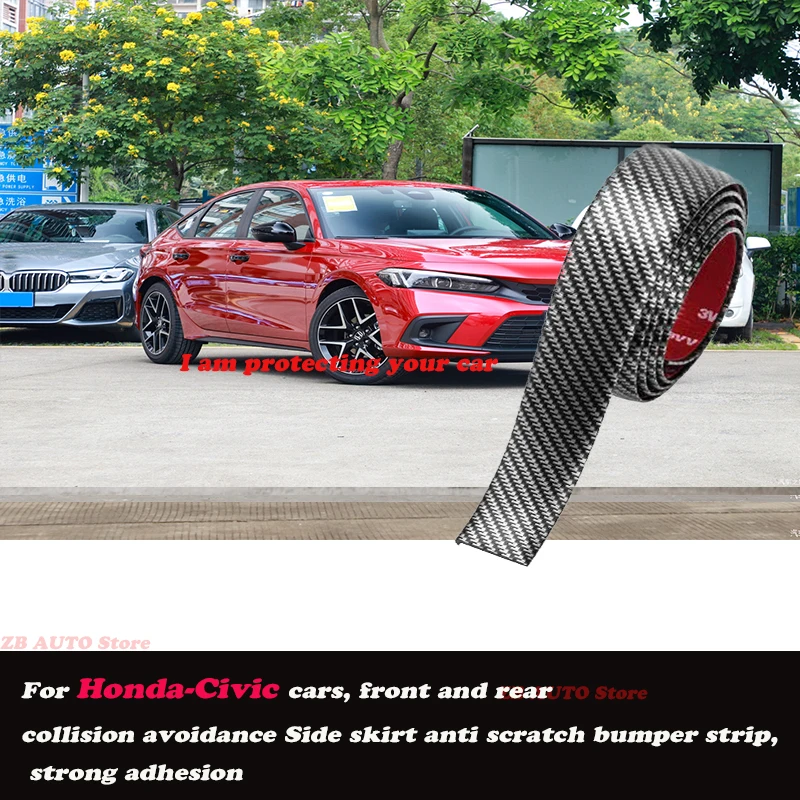 

Strong adhesive bumper strip, front and rear lip side skirts, collision and scratch resistant, suitable For Honda Civic