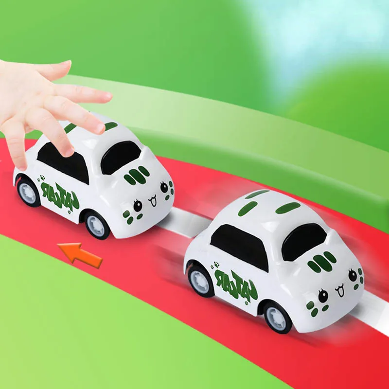 Coche de juguete de aleación de simulación 1:64, coche extraíble de dibujos animados, coche de Metal de bolsillo divertido, modelo de juguete para niños, regalo para niños, Mini versión Q del coche