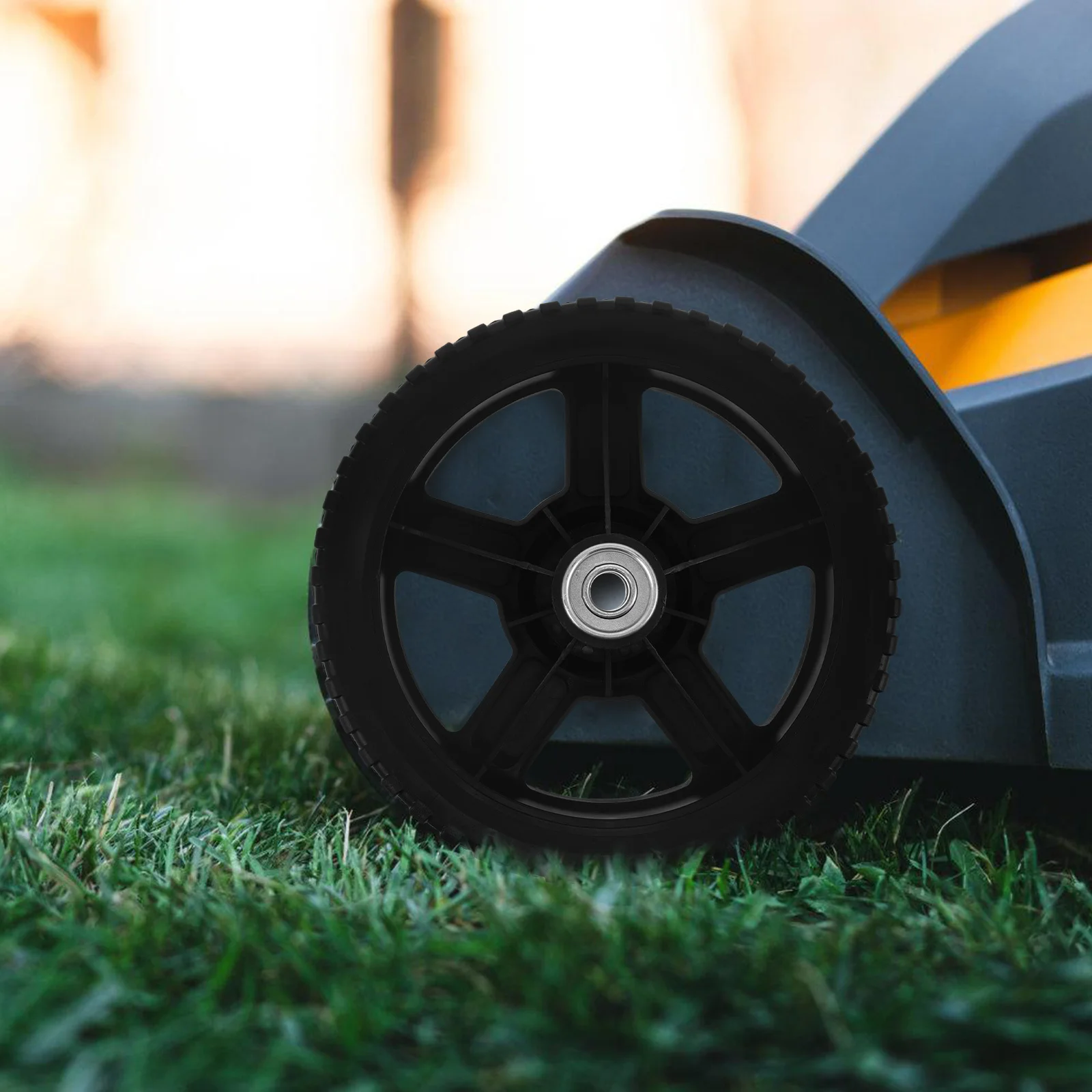 

Lawn Mower Wheels 8 Inch Replacement Rubber Plastic Casters For Push Mower Deck Universal Fit Heavy Duty Outdoor Use