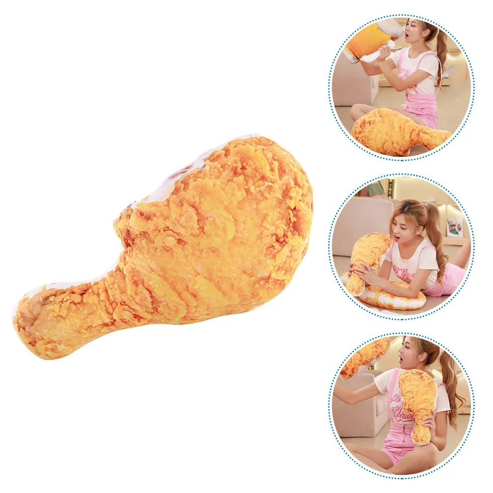 

Simulated Fried Chicken Leg Pillow Light Brown Lumbar Cushion Drumstick Pp Cotton Cute Huggable