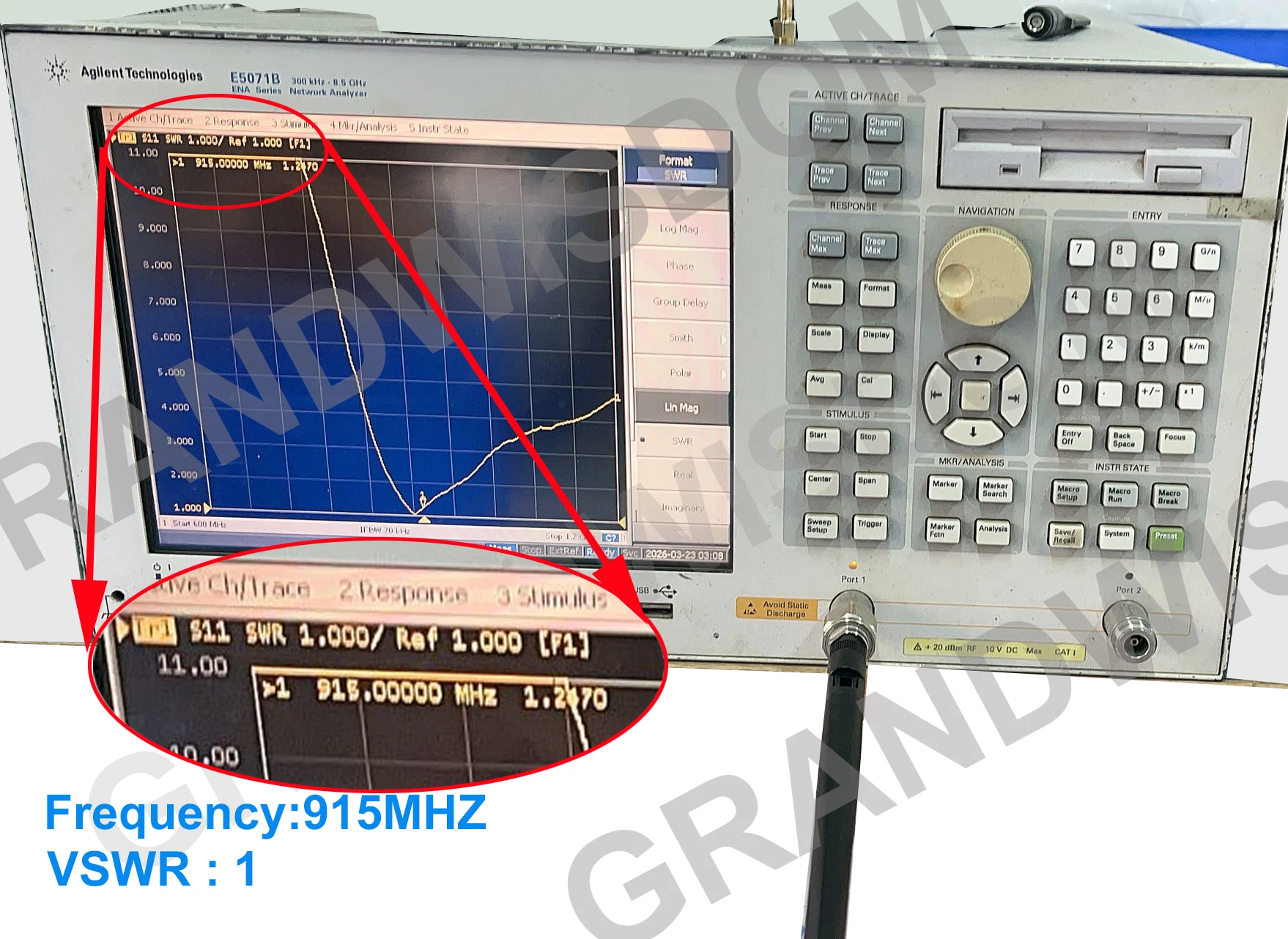 GWS 868/915MHz Gummiantenne mit 5dBi Verstärkung, RP-SMA und 20cm Verlängerungskabel SMA-Stecker auf PX1 für GSM Meshtastic 915 MHz 868 LoRaWAN – Detail 5