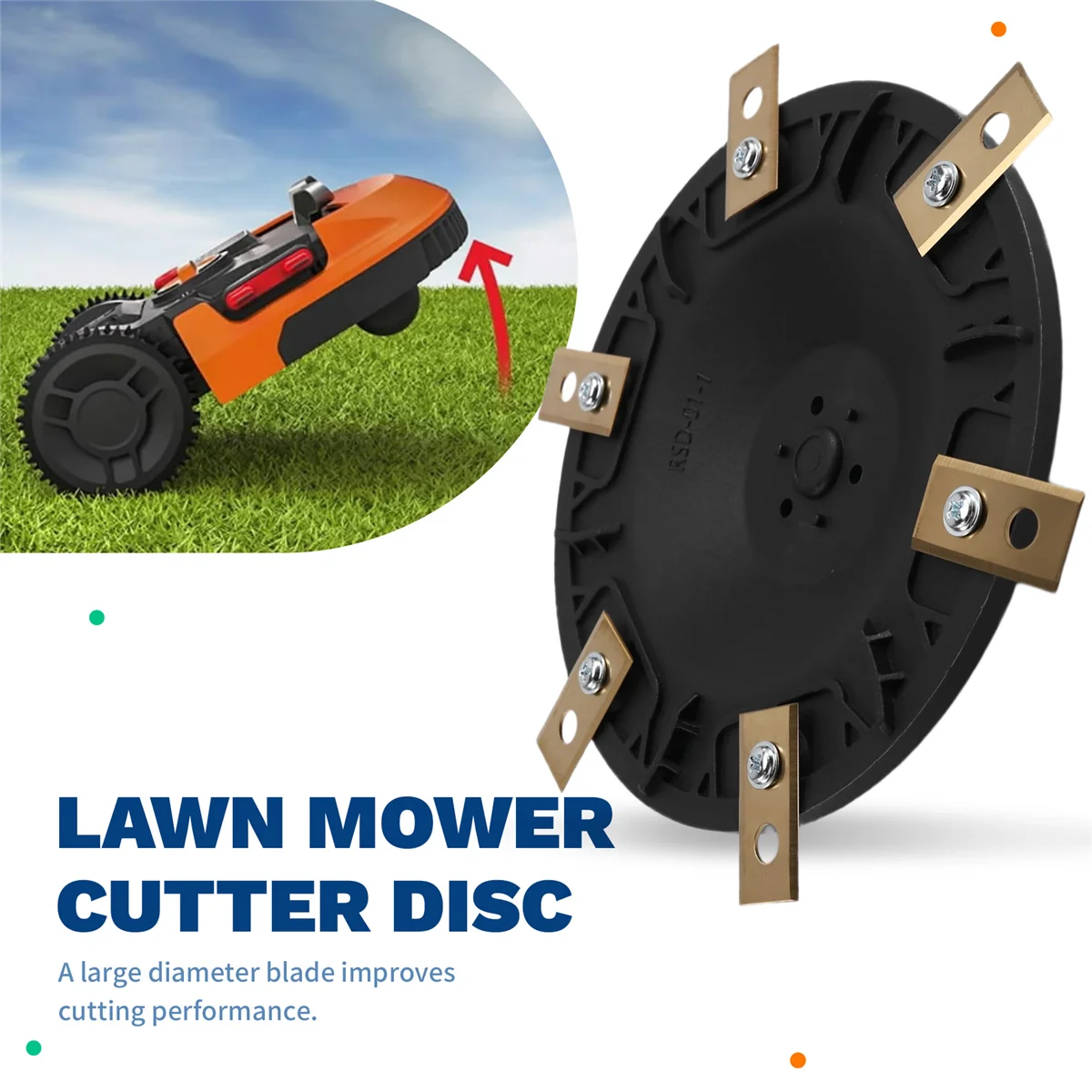 

AA98 RSD-01-1 Ножевой диск проигрывателя для Landroid/LX835/KR120 Роботизированная газонокосилка Резак Детали дисковой косилки