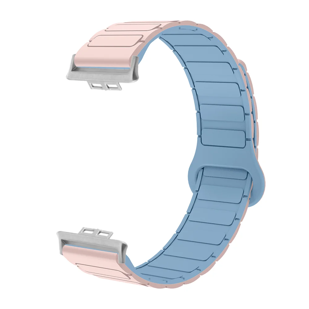 

18mm Magnetic Strap For Huawei Watch Fit 1 Armor Style Quick Release Sweatproof Silicone Adjustable Sport Watch Strap Men Women