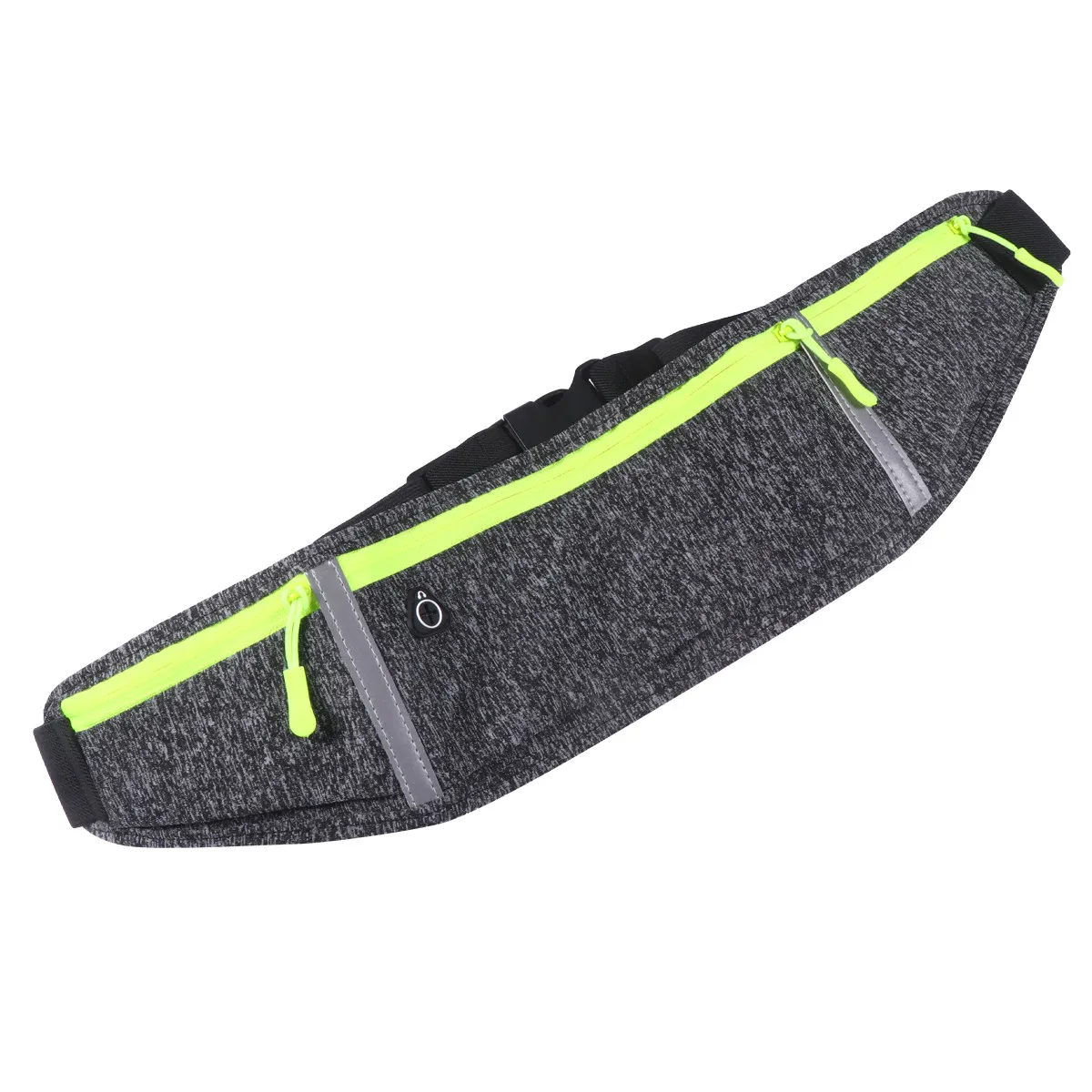 Waterproof Running Waist Pouch for Sports – 3-Compartment Breathable Reflective Lightweight Jogging Belt Bag