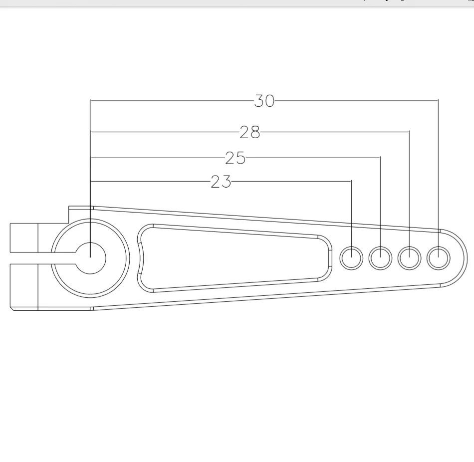 Corne de servo de bras en métal CNC, 6mm, 25T, 5mm, 25T, 7075AL