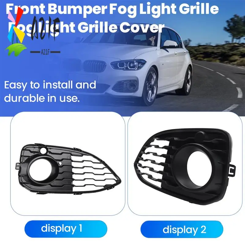 

A21F-Front Bumper Fog Light Grille Fog Light Grille Cover For BMW 1 Series F20 F21 LCI M Sport 2014-2019