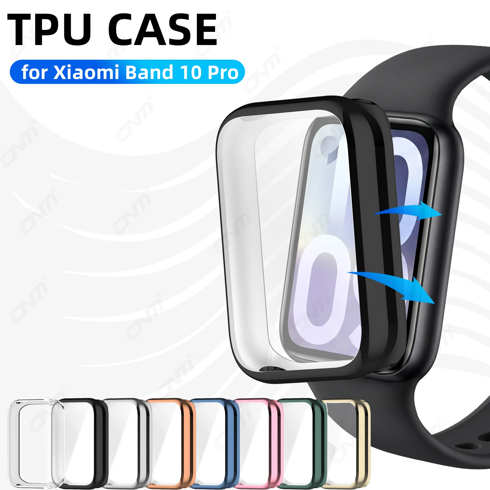 

Screen Protector Case for Xiaomi Mi Band 10 Pro Full Coverage Bumper Soft TPU Protective Case Cover Smartwatch Accessories