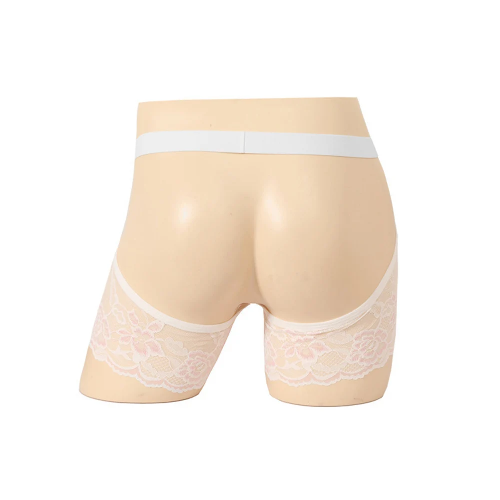 

Low Waist Men Lace Exquisite Jacquard Boxers See Through Open Back Exotic Panties Breathable Man Boxer Underwear