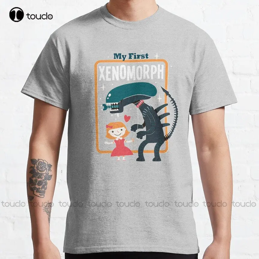 My First Xenomorph Classic T-Shirt Custom Aldult Teen Unisex Digital Printing Tee Shirts Funny Art Streetwear Cartoon Tee Xs-5Xl