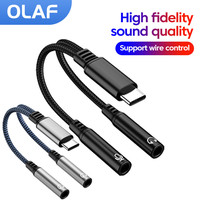 Olaf 2 in 1 USB C to 3.5mm Female Headphone Jack Adapter USB Type C to Aux Audio Adapter for iPhone 15 16 Samsung Voice