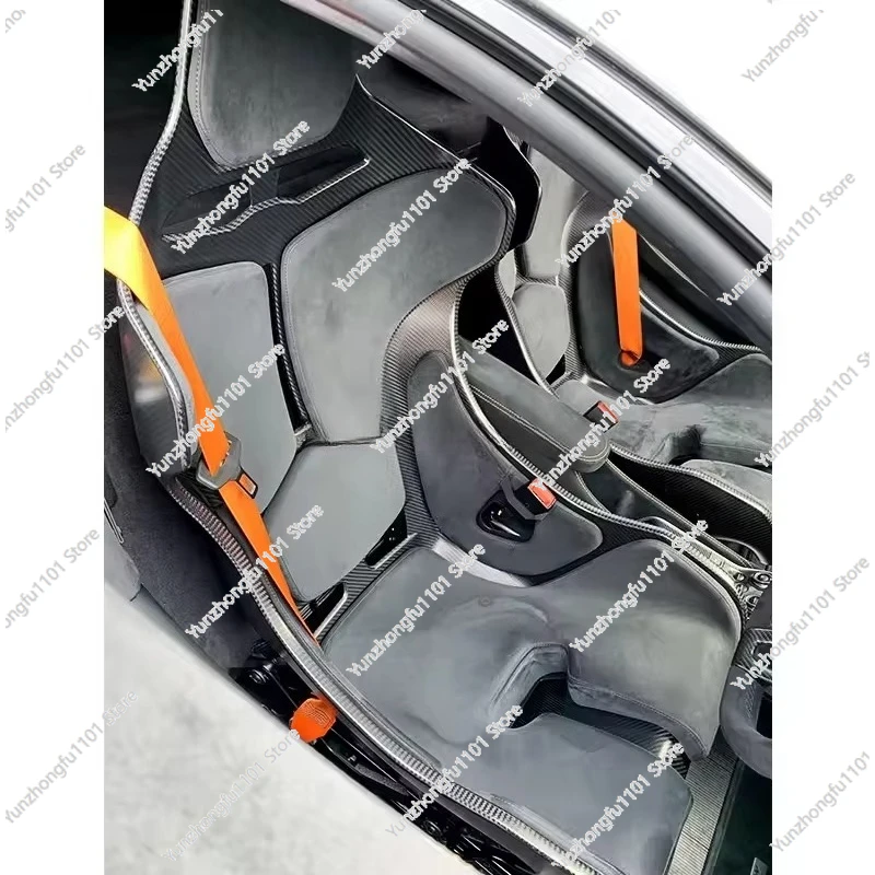 CS Full Fiberglass Black Back Double Knob Car Racing Seats