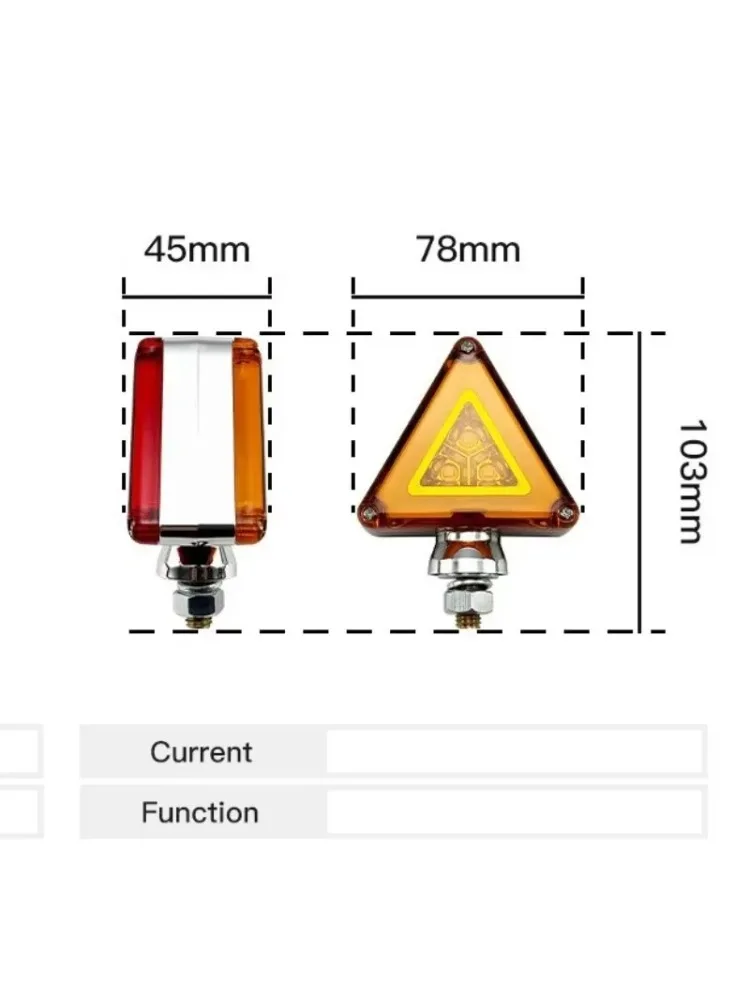 Lampu Sein LED Merah Amber 3 inci Tria Fine untuk Lampu Penanda Samping Lampu Rem Belakang Lampu Peringatan Truk Trailer Karavan