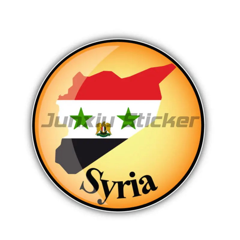 Flag Map of Syria Car Sticker Waterproof Vinyl Decal Car Accessories Decor