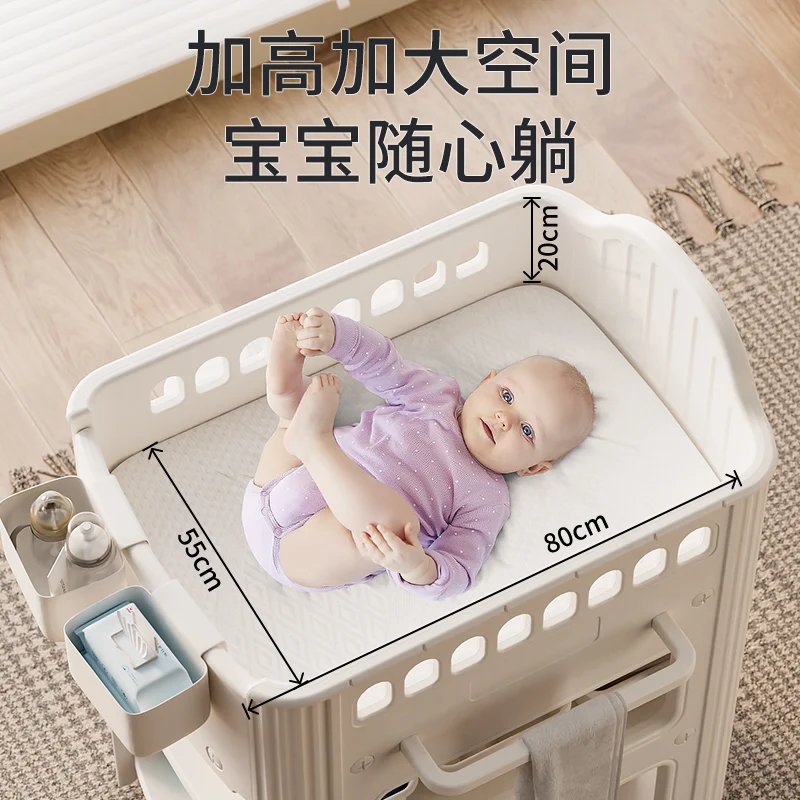 

Diaper table Baby care table Newborn baby Multifunctional mobile changing table Bath crib