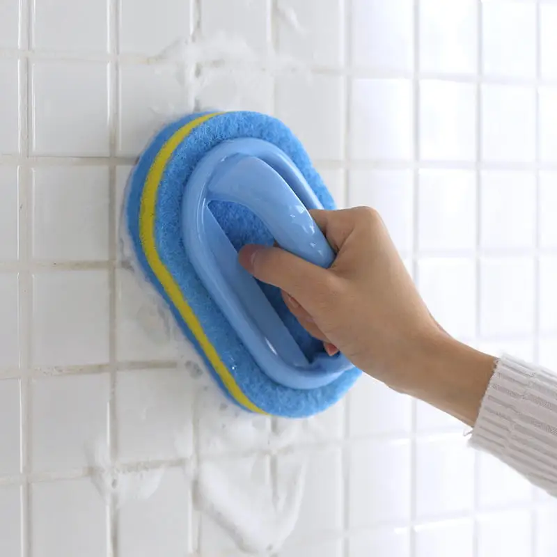 Kitchen Cleaning Sponge Bathroom Toilet Kitchen Glass Wall Cleaning Brush Durable Cleaning Sponge Power Decontamination