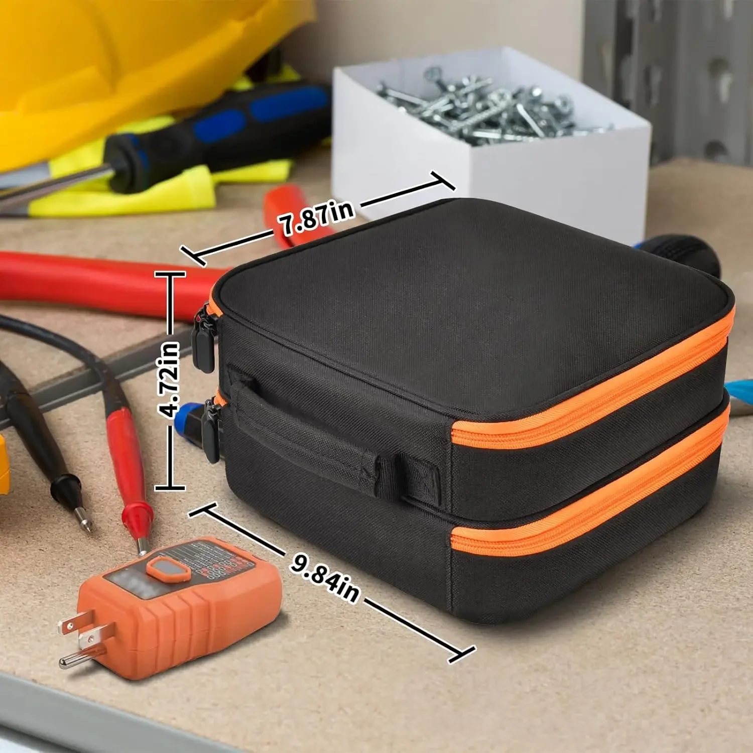

Travel Case Bag Compatible with Klein Tools ET310 AC Circuit Breaker, GFCI Outlet & Electrical Test Kit, Home Tester Kit Storage