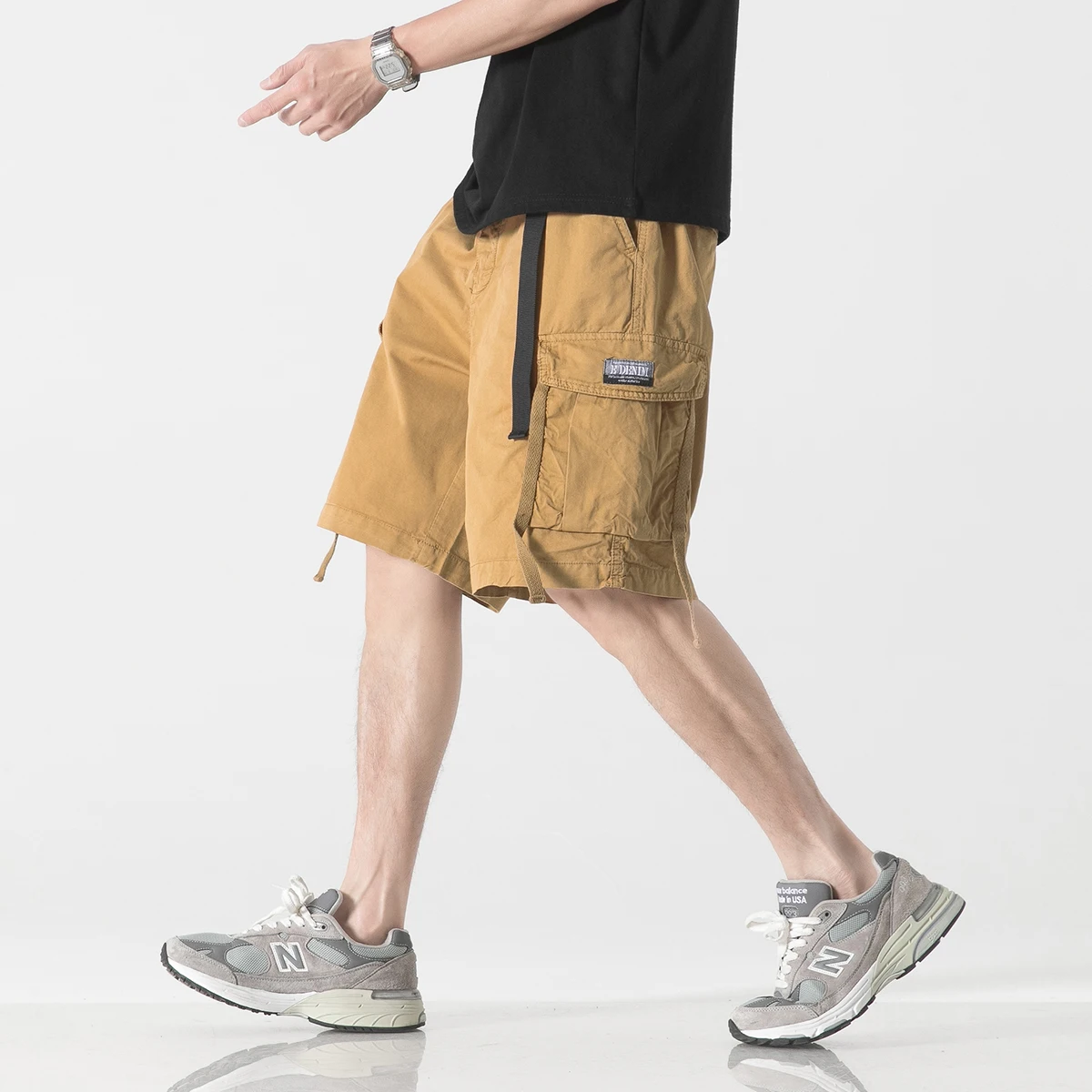 

Casual Workwear orts Men's Summer Outdoor Wear Trendy Brand Large ket Loose Fit Versatile American Sle Five-Quarter Pants