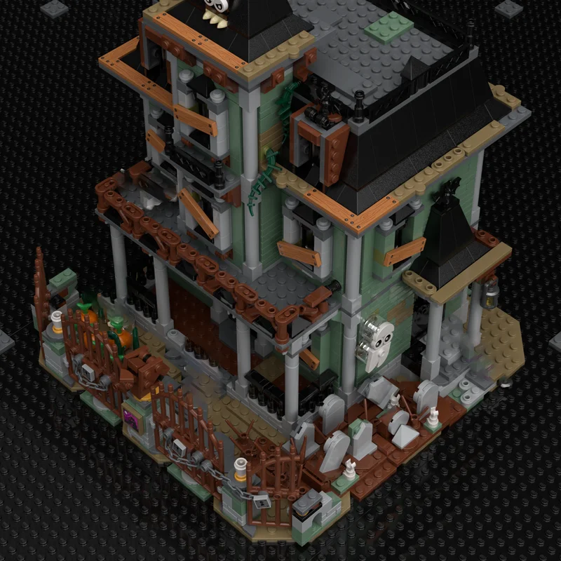 Medieval Castle Model Moc Building Bricks Haunted House Model Technology Modular Blocks Gifts Christmas Toys DlY Sets Assembly