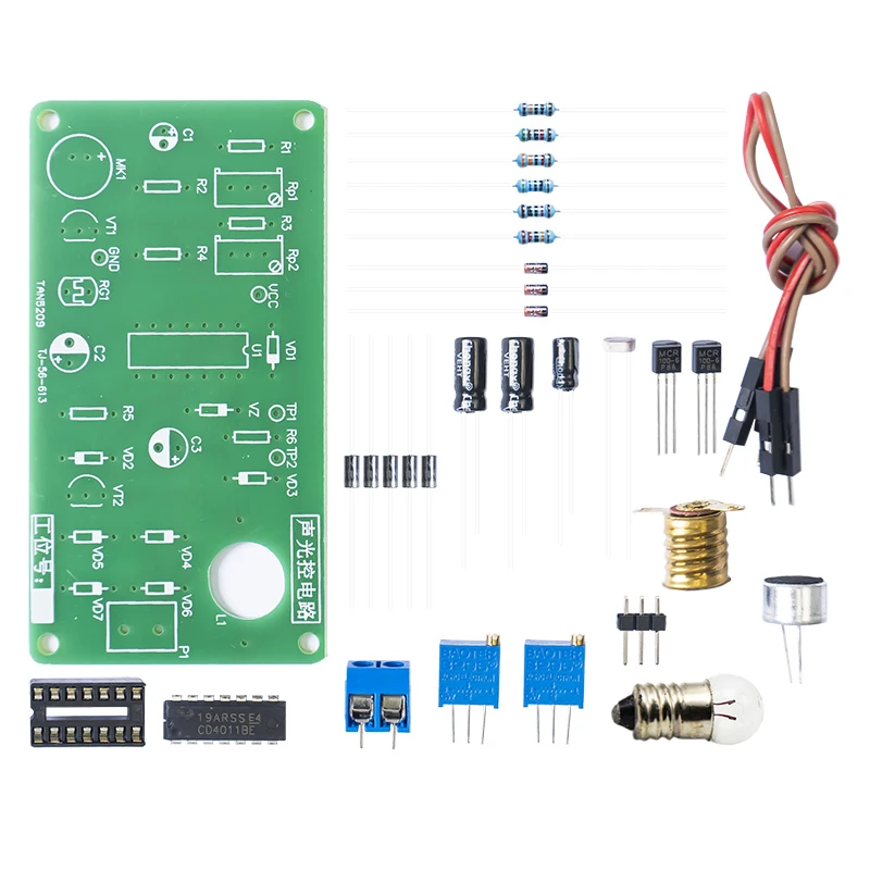 Imagem -05 - Som e Luz Controlada Corredor Luz Faça Você Mesmo Montagem Kit Eletrônico e Solda Conjunto para Fazer Placas de Circuito Impresso