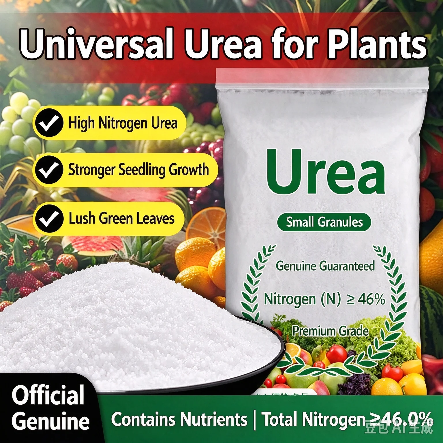 High Quality Urea N46.4% Fertilizer Agricultural Nitrogen Fertilizer Carbamide Fast Acting Fertilizer High Purity Carbamide