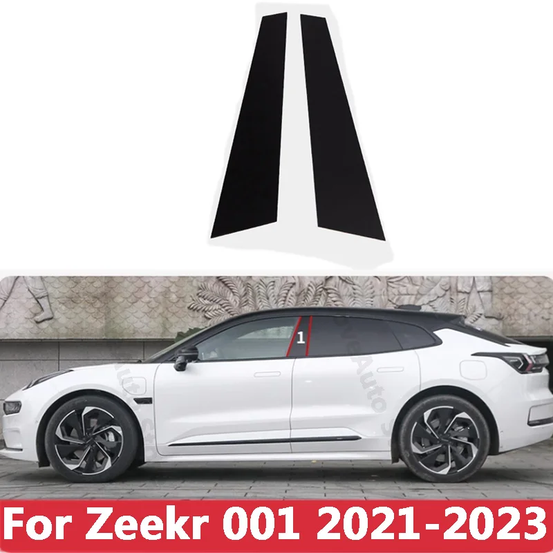 

For ZEEKR 001 2021 2022 2023 Car Window Central Column B C Pillar Cover Trim Moulding Sticker Exterior Frame Accessories