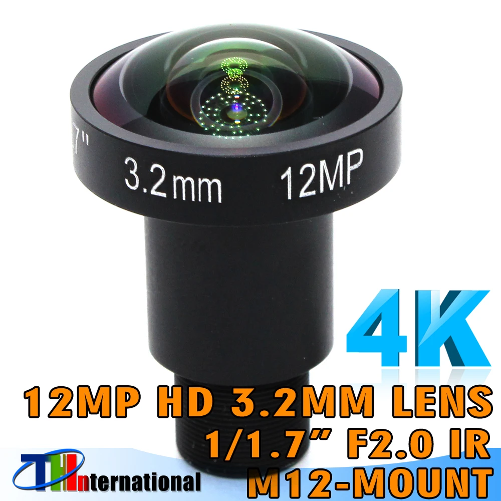 4K Lens 12Megapixel 3.2mm M12 1/1.7