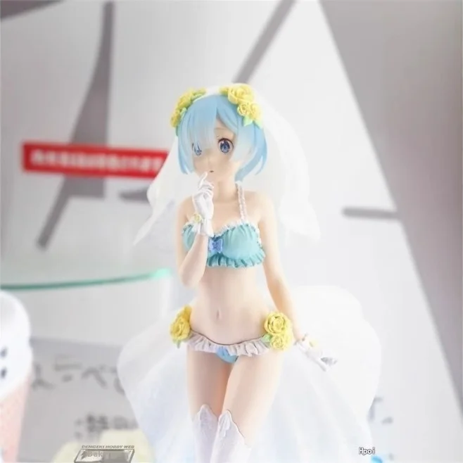 22cm Anime Figure Ram Flower Wedding Series Model Statue Collection Desktop Decoration Gift From Scratch Different World Life