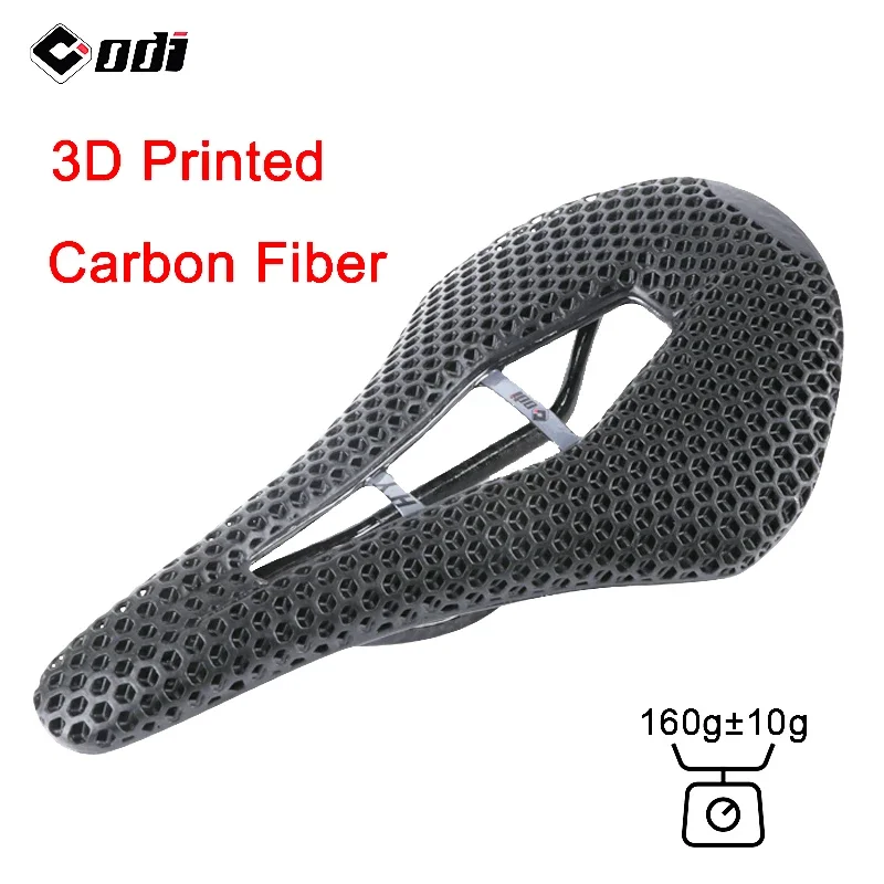 

ODI Carbon Fiber 3D Printed Bike Saddle 143mm Ultra Light and Breathable Mountain Bicycle Cushion Soft Seat for Road Bike/MTB