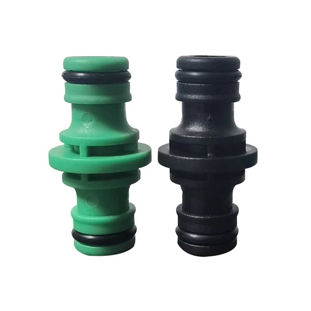2Pcs 3/8'' Double nipple connector Quickly Wash Water Tube Connectors Joiner Repair Coupling 3/4'' Garden Hose Fittings Pipe