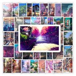 Evening Sunset Street View Stickers Art DIY Kids Toys Gift Decorative Decal for Scrapbook Diary Laptop Phone Luggage Waterproof