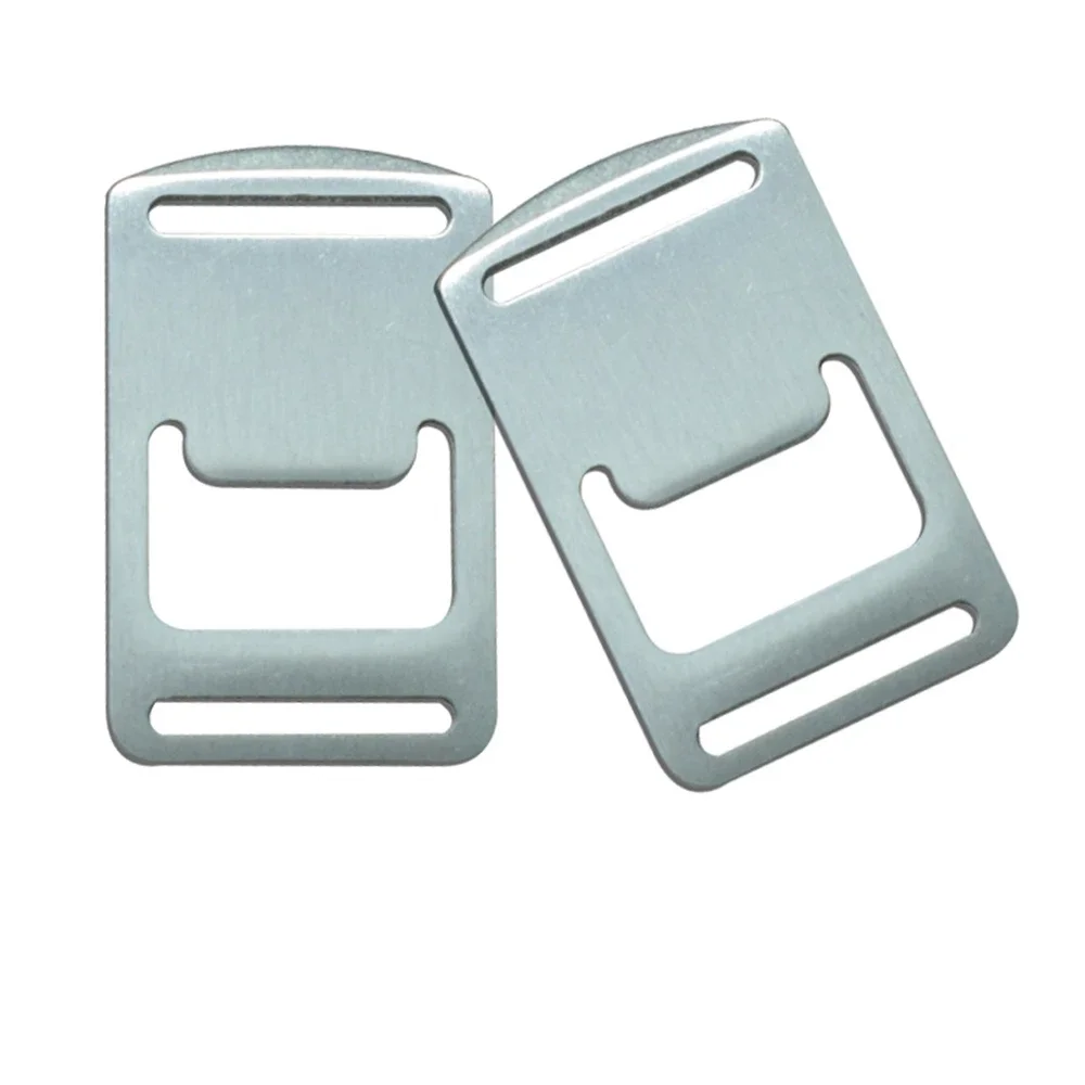 50pcs Stainless Steel Flat Bottle Opener Buckles