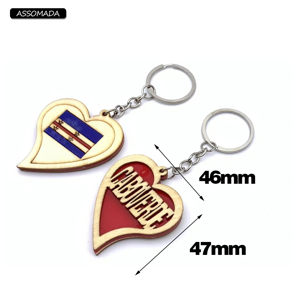 Wood Cape Verde Keychains Ilha Cabo Verde Key Chains For Women Men Gift Travel Souvenir No Stress Caboverdiano Chaveiro