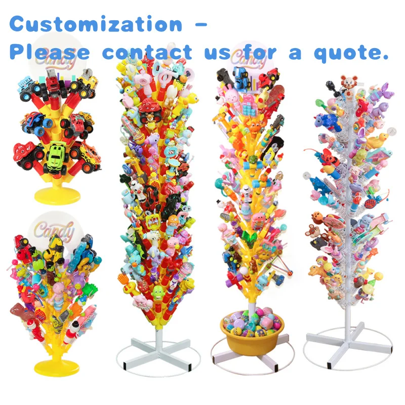 

custom.BEFLY Sweet Toy Confectionery Store Supermarket Dispenser Rack Candy Tube Display 95/120/135 Hole