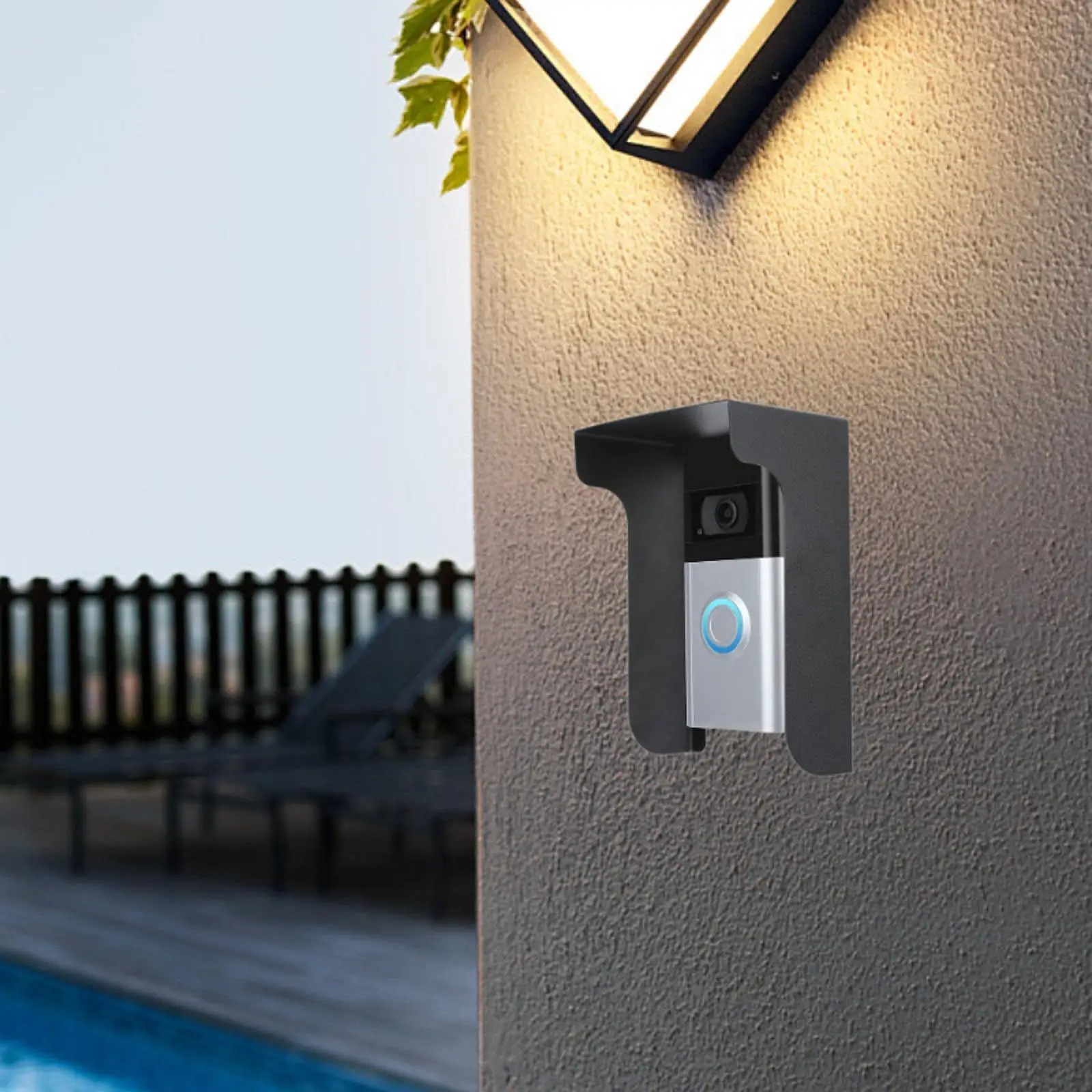 Doorbell Rain Cover Waterproof Easy Installation Multifunctional Antiglare Weather Protector for Width 3.19inch Doorbell Home