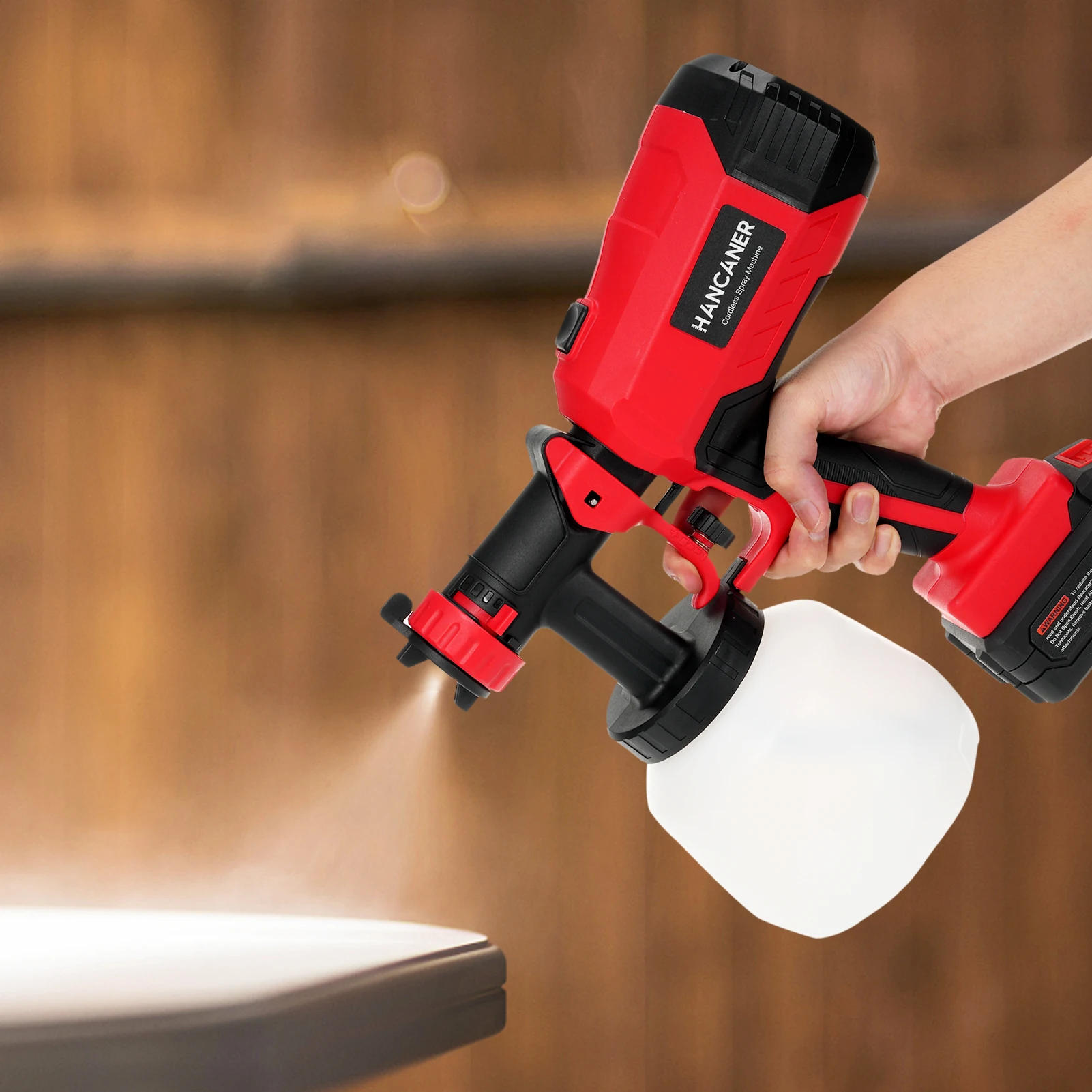 

EP102 Cordless Paint Sprayer 1200ml Paint Sprayer with 4000mAh Batteries 20V Paint Sprayer with 3 Nozzles 3 Spray Patterns Use