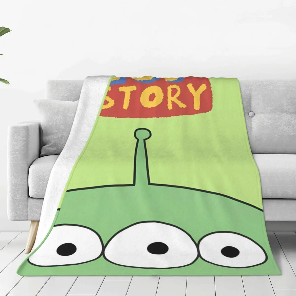 Toy Story Alien Flannel Blanket Super Soft Throw Blanket for Couch Bed Picnic Funny Bedspread Sofa Bed Cover