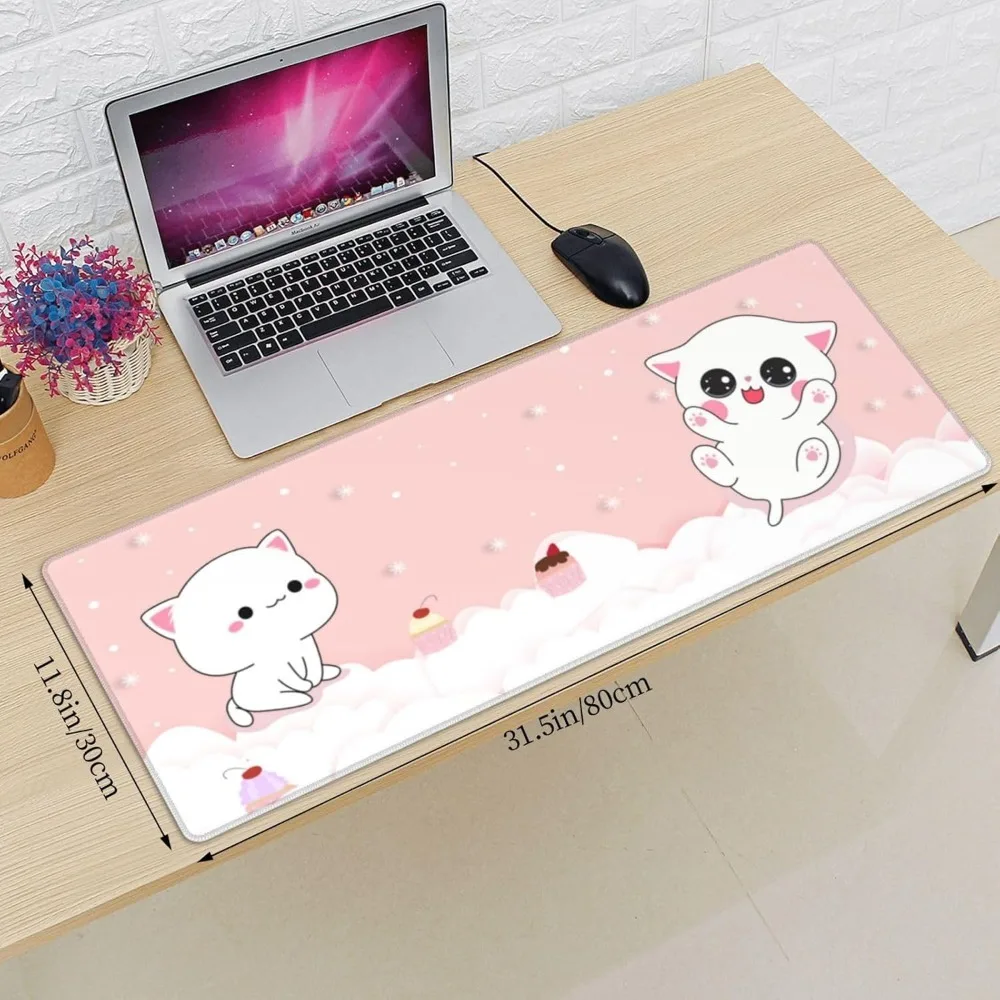 Tapis de souris rose mignon avec chaton, accessoires de bureau, alfombrillas para escritorio, tapis de souris, clavier mécanique