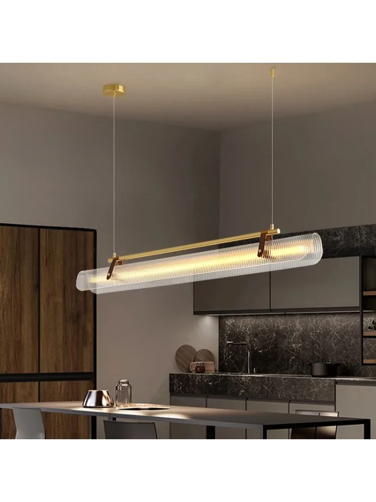 Moderne Designer-Pendelleuchte Einfache Gerade Barlampe für Restaurant Ausstellungshalle Bar Kunstzimmer Deko Minimalistische LED-Beleuchtung