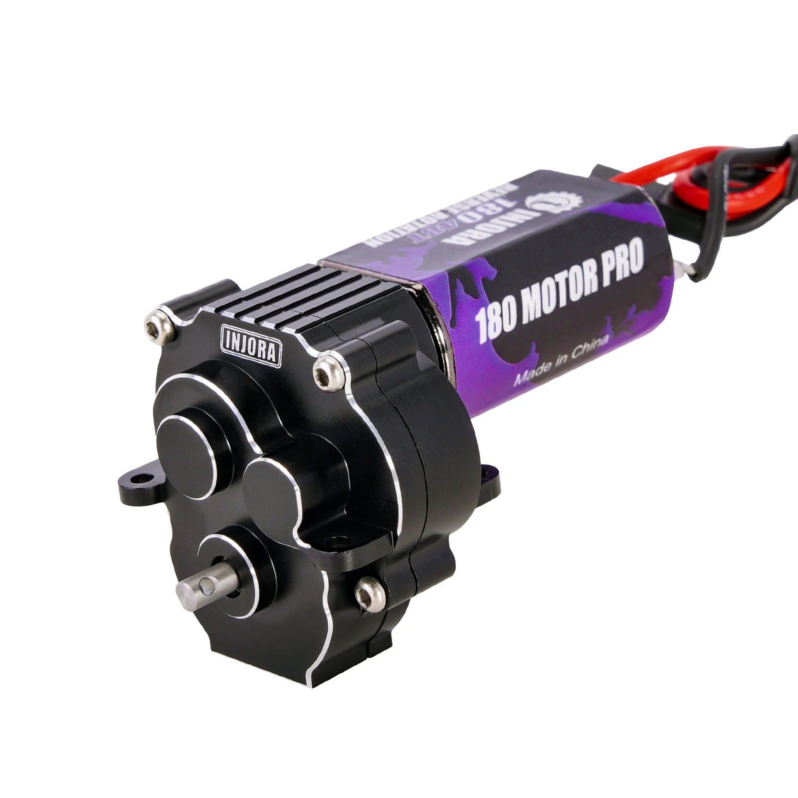 INJORA CNC aluminium complete transmissie met 180 geborstelde motor 48T voor 1/18 RC Crawler TRX4M upgrade