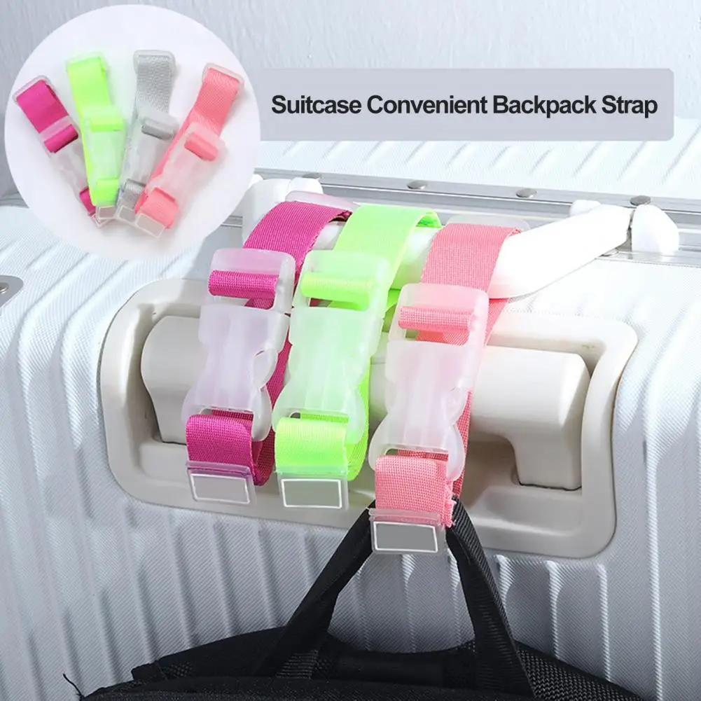 Adjustable Travel Bag Strap Secure Luggage Nylon User-friendly Minimalistic Suitcase Buckle Portable Clip-on Lanyard 가방 멜빵