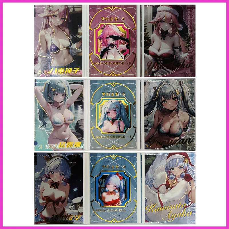 

Аниме История богини Редкая золотая монета Мозаика Игра Коллекционные карты Камисато Аяка Фарузан Яэ Мико Игрушки для мальчиков Подарок на день рождения